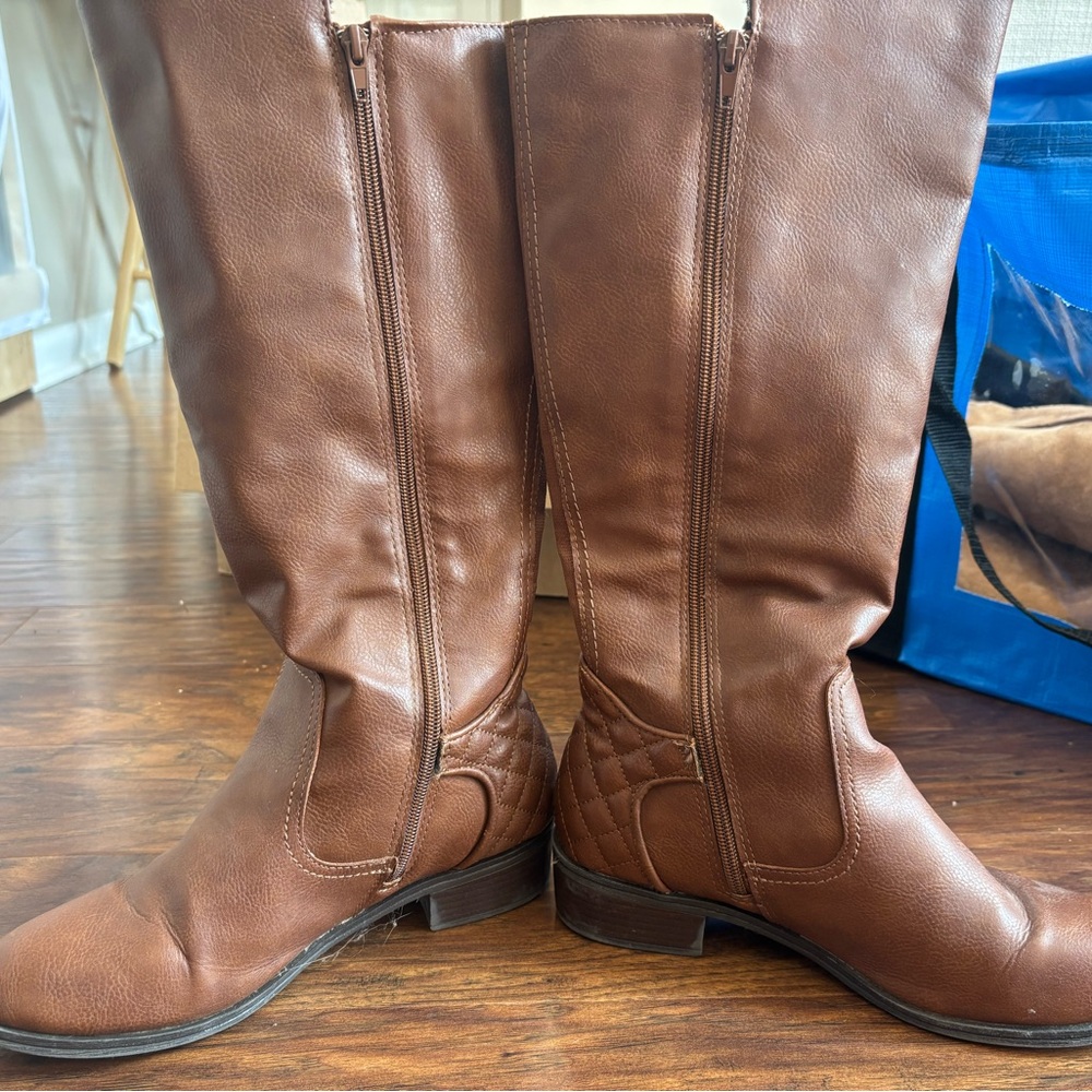 Elegant Brown Knee High Boots